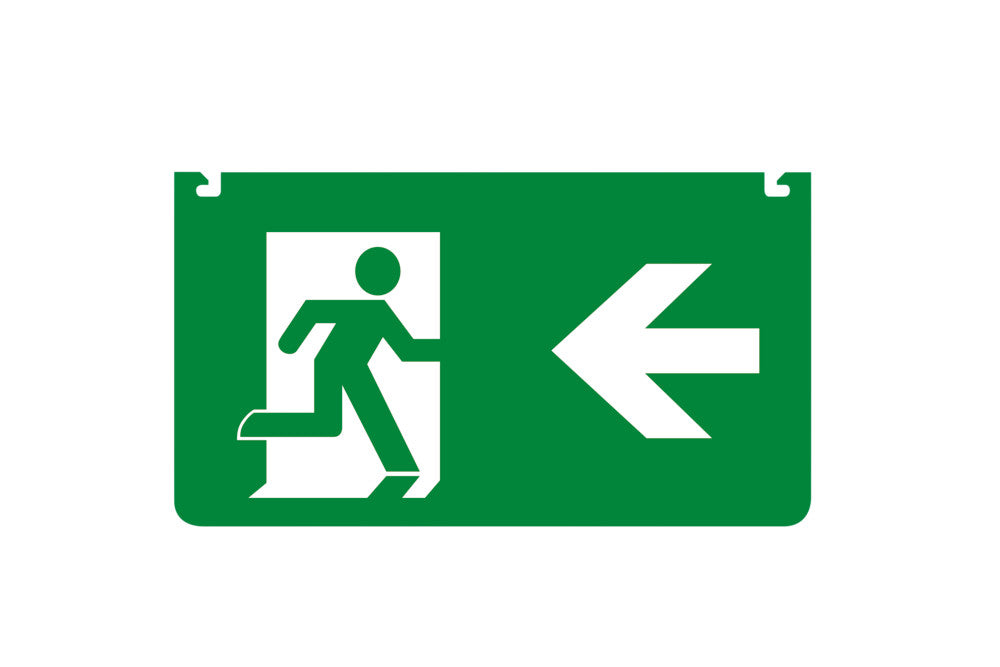 EMERGENCY LEGEND LEFT ARROW for 26M EM EXIT SIGN