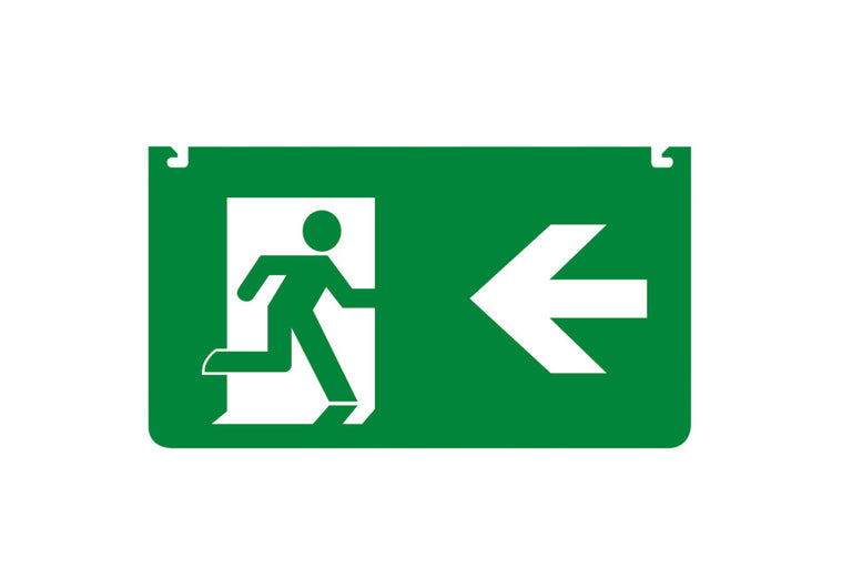 EMERGENCY LEGEND LEFT ARROW for 26M EM EXIT SIGN
