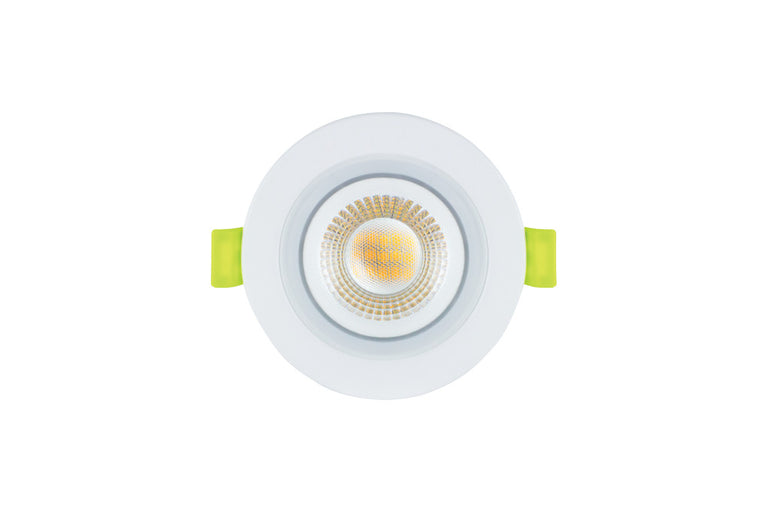ECOGUARD FIRE RATED DOWNLIGHT 65MM CUTOUT IP65 600LM 5W 3000K 38 BEAM DIMMABLE 120LM/W WHITE