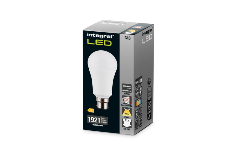 GLS BULB B22 1921LM 14.5W 2700K NON-DIMM 200 BEAM FROSTED