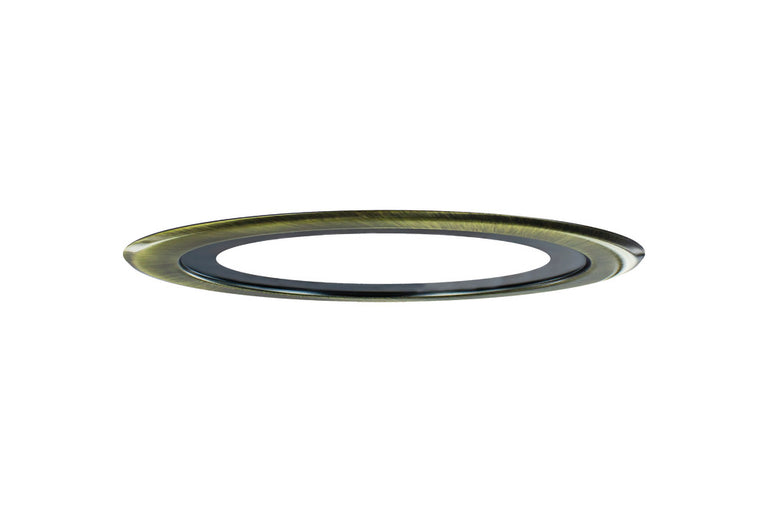 EVOFIRE FIRE RATED DOWNLIGHT 70-100MM CUTOUT IP65 ANTIQUE BRASS ROUND ADAPTER