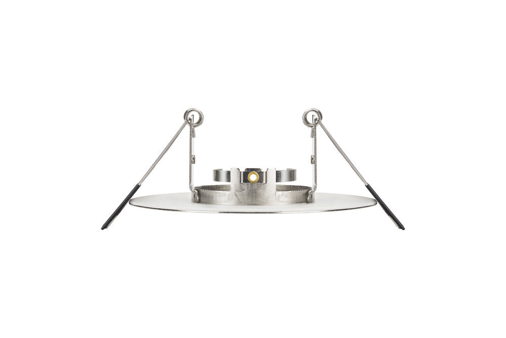 EVOFIRE FIRE RATED DOWNLIGHT 70-100MM CUTOUT IP65 SATIN NICKEL ROUND +GU10 HOLDER