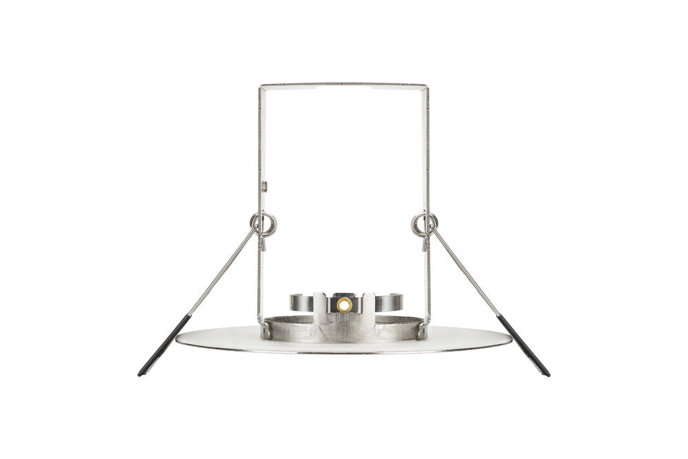 EVOFIRE FIRE RATED DOWNLIGHT 70-100MM CUTOUT IP65 SATIN NICKEL ROUND +GU10 HOLDER & INSULATION GUARD