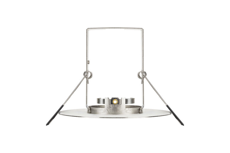 EVOFIRE FIRE RATED DOWNLIGHT 70-100MM CUTOUT IP65 SATIN NICKEL ROUND +GU10 HOLDER & INSULATION GUARD