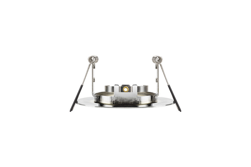 EVOFIRE FIRE RATED DOWNLIGHT 70MM CUTOUT IP65 POLISHED CHROME ROUND +GU10 HOLDER