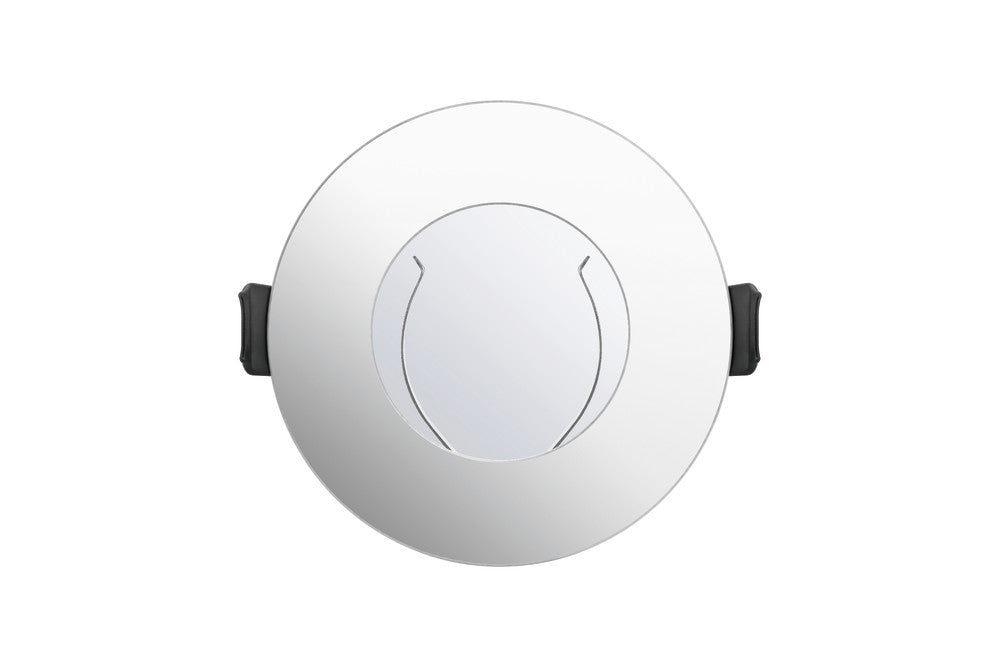 EVOFIRE FIRE RATED DOWNLIGHT 70MM CUTOUT IP65 POLISHED CHROME ROUND +GU10 HOLDER