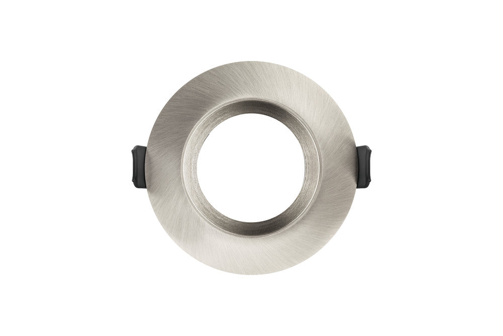 EVOFIRE FIRE RATED DOWNLIGHT 70MM CUTOUT IP65 SATIN NICKEL RECESSED +GU10 HOLDER