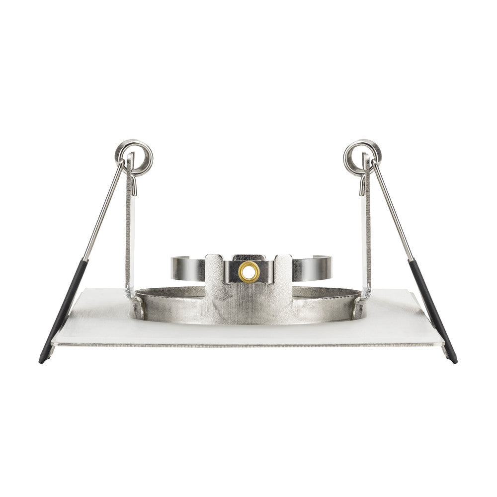 EVOFIRE FIRE RATED DOWNLIGHT 70MM CUTOUT IP65 SATIN NICKEL SQUARE +GU10 HOLDER