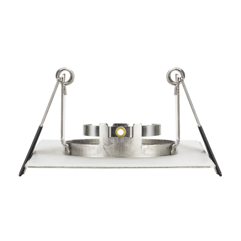 EVOFIRE FIRE RATED DOWNLIGHT 70MM CUTOUT IP65 SATIN NICKEL SQUARE +GU10 HOLDER