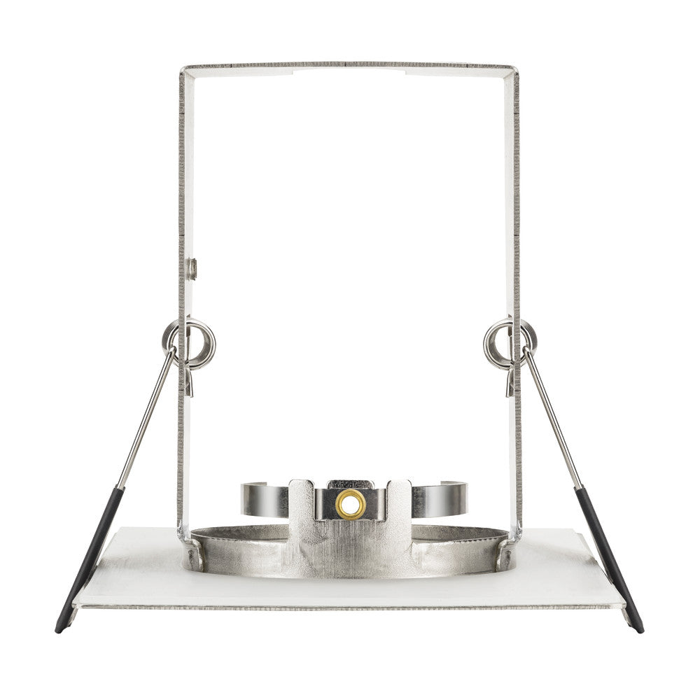 EVOFIRE FIRE RATED DOWNLIGHT 70MM CUTOUT IP65 SATIN NICKEL SQUARE +GU10 HOLDER & INSULATION GUARD