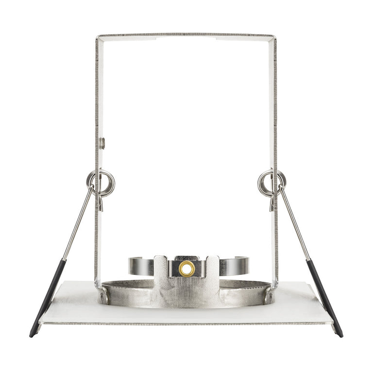 EVOFIRE FIRE RATED DOWNLIGHT 70MM CUTOUT IP65 SATIN NICKEL SQUARE +GU10 HOLDER & INSULATION GUARD