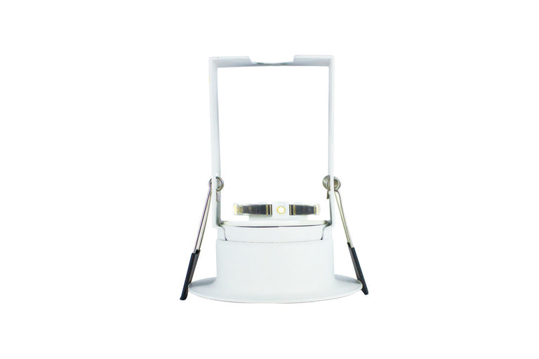 EVOFIRE FIRE RATED DOWNLIGHT 70MM CUTOUT IP65 WHITE RECESSED +GU10 HOLDER & INSULATION GUARD