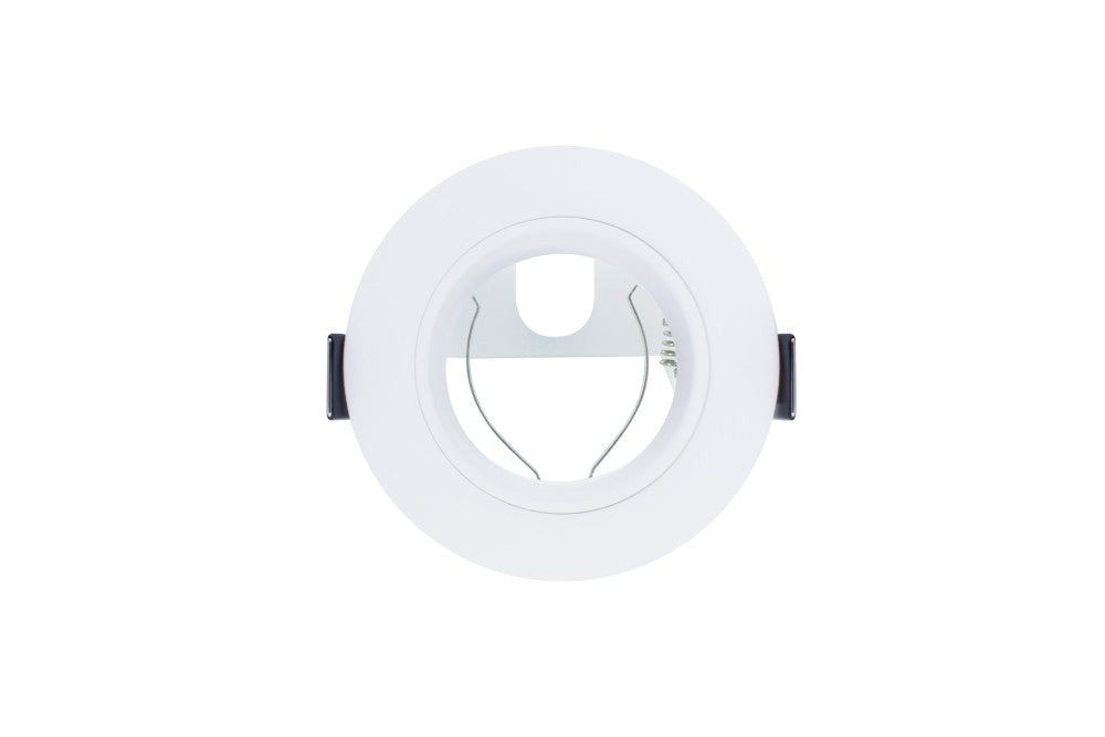 EVOFIRE FIRE RATED DOWNLIGHT 70MM CUTOUT IP65 WHITE RECESSED +GU10 HOLDER & INSULATION GUARD