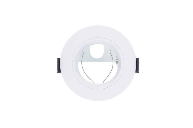 EVOFIRE FIRE RATED DOWNLIGHT 70MM CUTOUT IP65 WHITE RECESSED +GU10 HOLDER & INSULATION GUARD