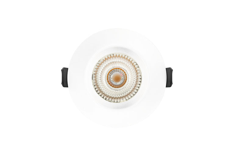EVOFIRE FIRE RATED DOWNLIGHT 70MM CUTOUT IP65 WHITE RECESSED +GU10 HOLDER & INSULATION GUARD