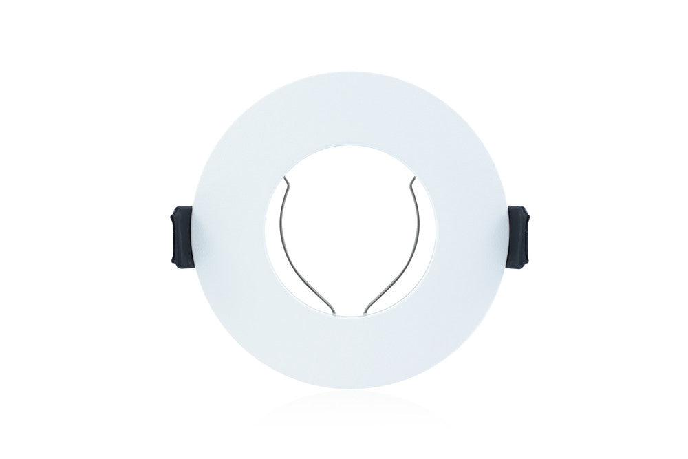 EVOFIRE FIRE RATED DOWNLIGHT 70MM CUTOUT IP65 WHITE ROUND +GU10 HOLDER