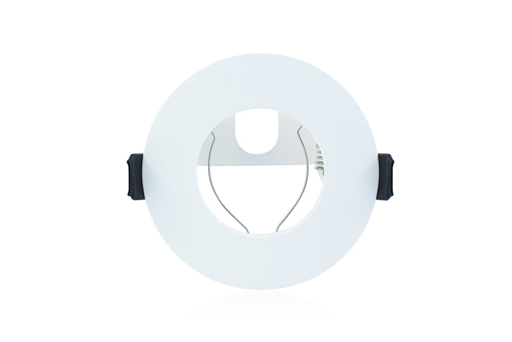 EVOFIRE FIRE RATED DOWNLIGHT 70MM CUTOUT 3PACK IP65 WHITE ROUND +GU10 HOLDER & INSULATION GUARD
