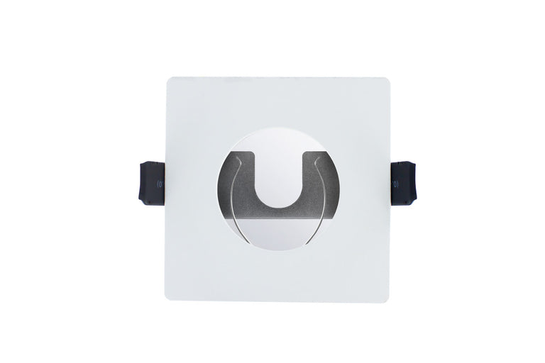 EVOFIRE FIRE RATED DOWNLIGHT 70MM CUTOUT IP65 WHITE SQUARE +GU10 HOLDER & INSULATION GUARD