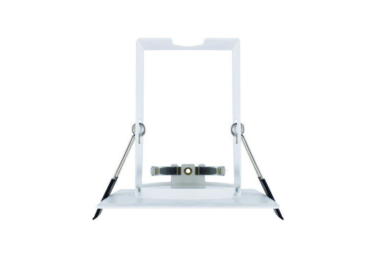 EVOFIRE FIRE RATED DOWNLIGHT 70MM CUTOUT IP65 WHITE SQUARE +GU10 HOLDER & INSULATION GUARD