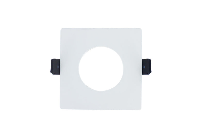 EVOFIRE FIRE RATED DOWNLIGHT 70MM CUTOUT IP65 WHITE SQUARE +GU10 HOLDER