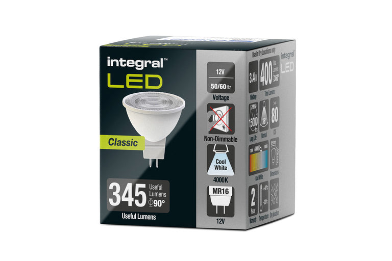 CLASSIC MR16 BULB GU5.3 380LM 3.4W 4000K NON-DIMM 36 BEAM