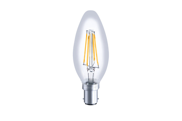 OMNI FILAMENT CANDLE BULB B15 470LM 4.2W 2700K DIMMABLE 320 BEAM CLEAR FULL GLASS