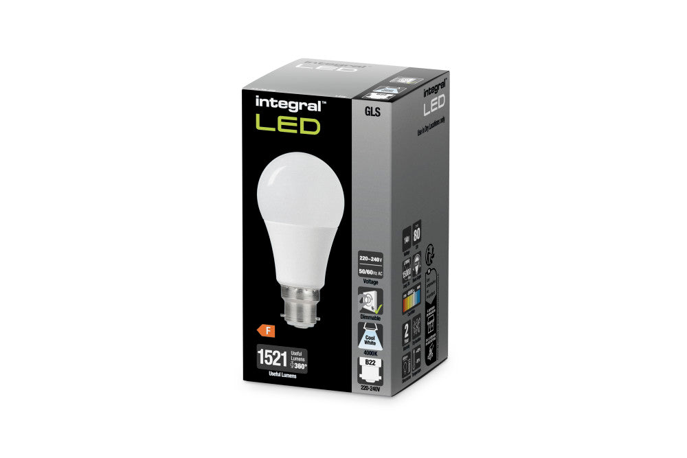 GLS BULB B22 1521LM 13W 4000K DIMMABLE 220 BEAM FROSTED