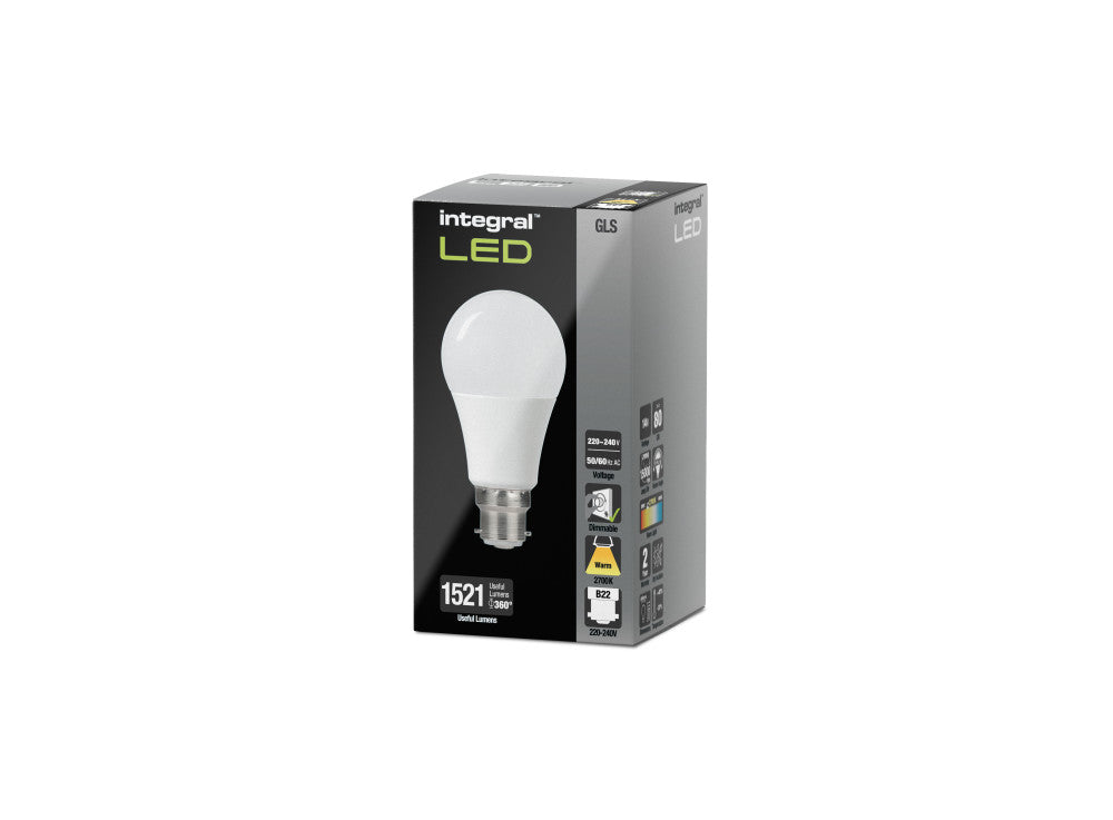 GLS BULB B22 1521LM 14W 2700K DIMMABLE 240 BEAM FROSTED
