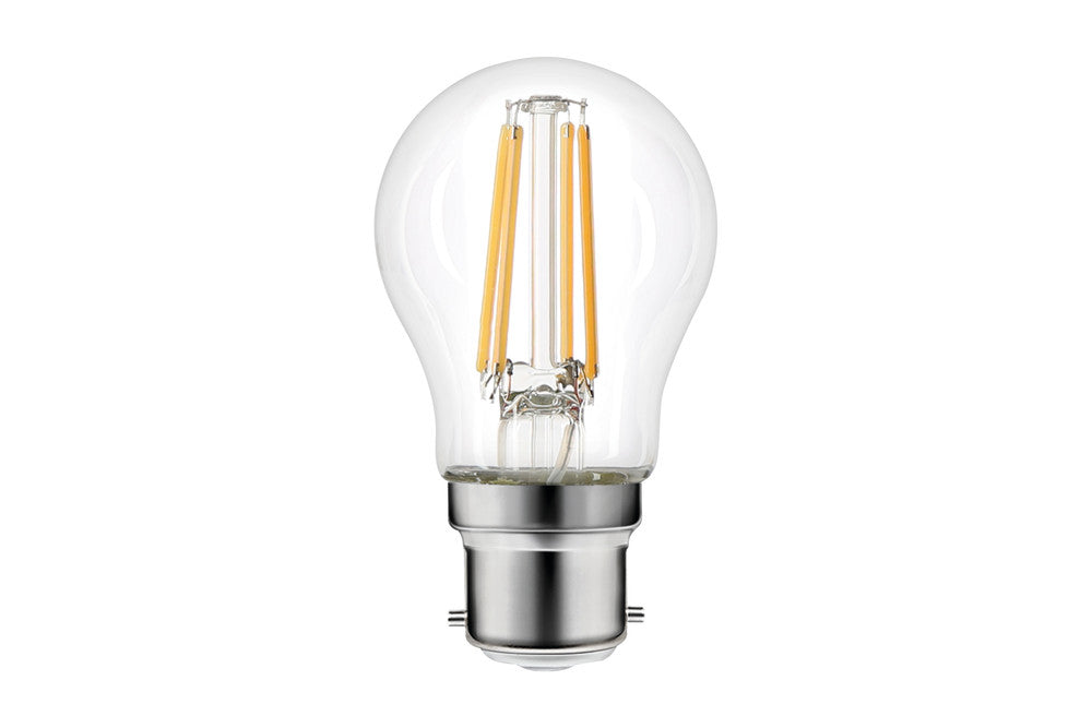 OMNI FILAMENT GOLF BALL BULB B22 470LM 3.4W 2700K DIMMABLE 330 BEAM CLEAR FULL GLASS