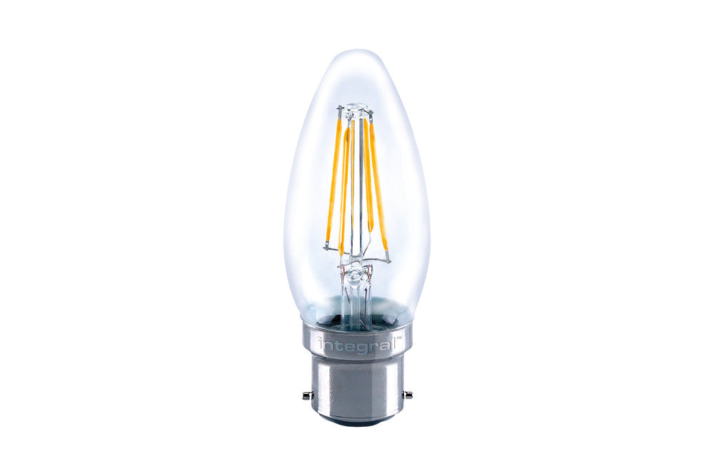 OMNI FILAMENT CANDLE BULB B22 470LM 4.2W 2700K DIMMABLE 320 BEAM CLEAR FULL GLASS