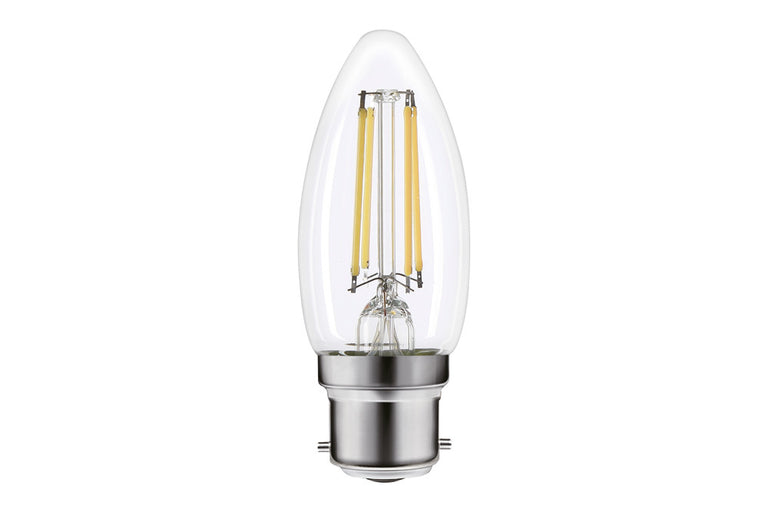 OMNI FILAMENT CANDLE BULB B22 470LM 4.2W 4000K DIMMABLE 320 BEAM CLEAR FULL GLASS