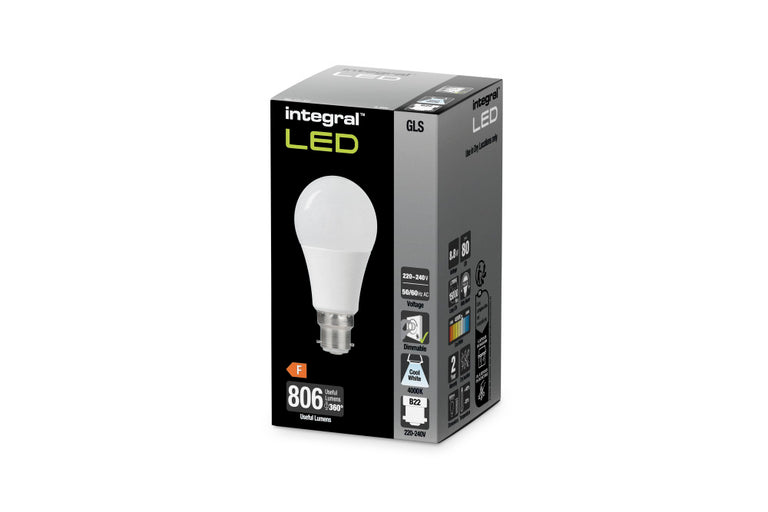 GLS BULB B22 806LM 8.8W 4000K DIMMABLE 220 BEAM FROSTED