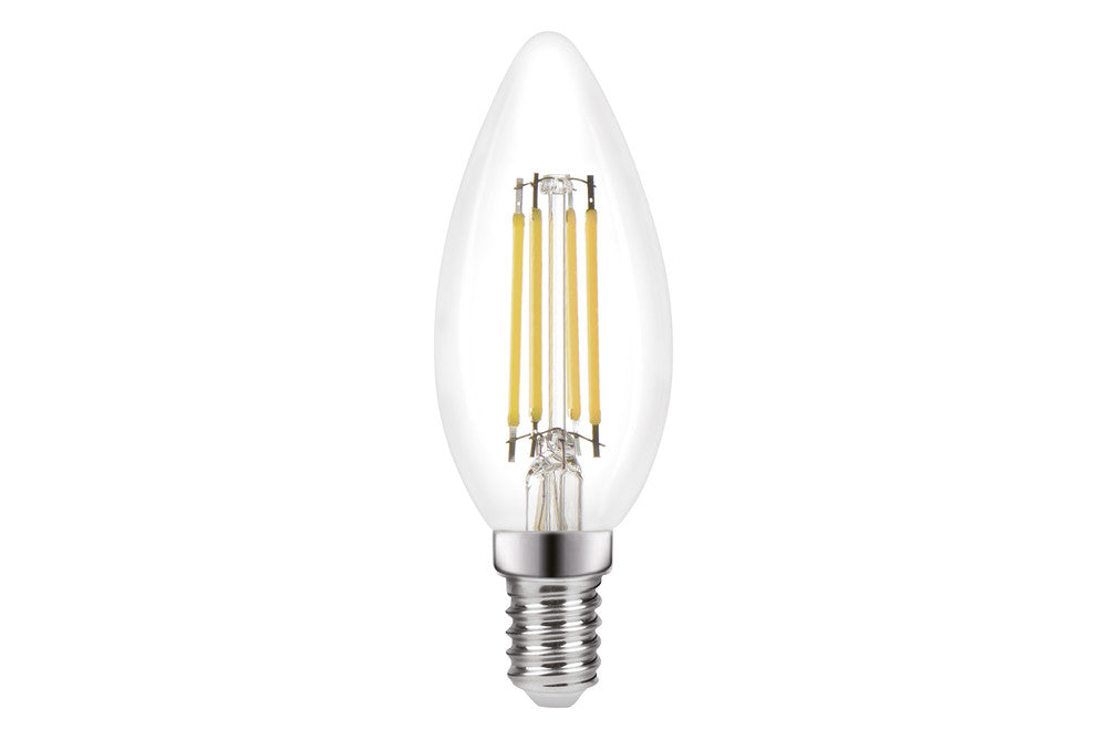 OMNI FILAMENT CANDLE BULB E14 470LM 4.2W 4000K DIMMABLE 320 BEAM CLEAR FULL GLASS