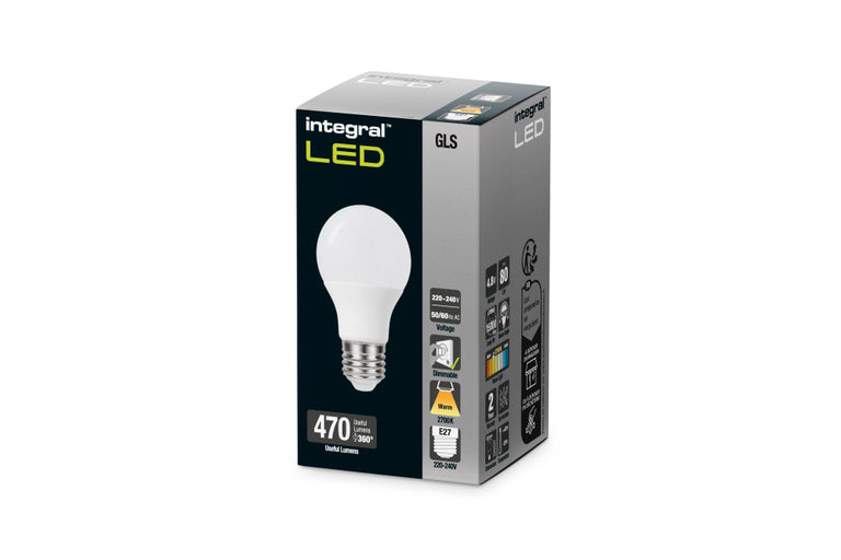GLS BULB E27 470LM 4.2W 2700K DIMMABLE 240 BEAM FROSTED