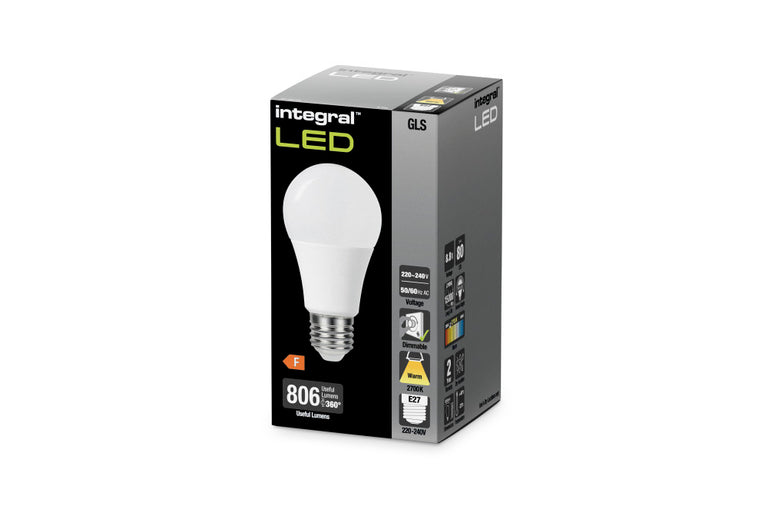 GLS BULB E27 806LM 7W 2700K DIMMABLE 240 BEAM FROSTED