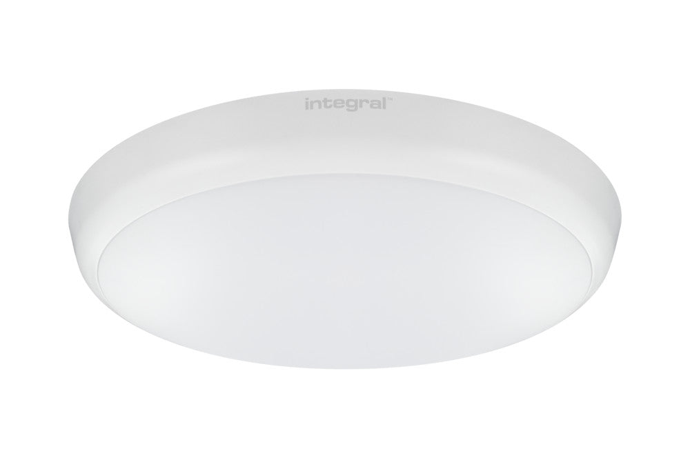 SLIMLINE CEILING/WALL LIGHT MICROWAVE SENSOR 250MM DIA IP54 1056LM 12W 4000K IK10 120 BEAM NON-DIMM WHITE 100LM/W