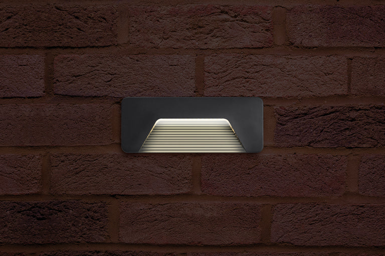 OUTDOOR DECORATIVE WALL LIGHT PATHLUX BRICK IP65 150LM 3W 3000K DOWN LIGHT DARK GREY