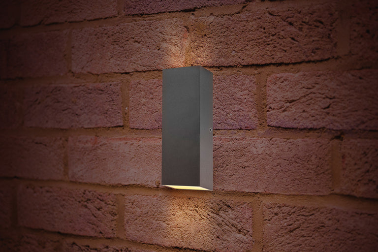 OUTDOOR DECORATIVE WALL LIGHT PABLO IP54 300LM 8W 3000K UP/DOWN LIGHT DARK GREY