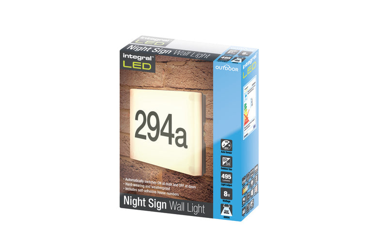 OUTDOOR BULKHEAD WITH DUSK TO DAWN SENSOR IP54 545LM 6W 4000K DARK GREY