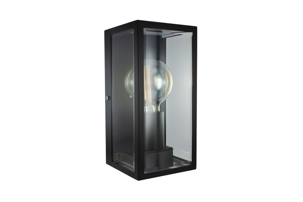 OUTDOOR DECORATIVE WALL LIGHT CONTEMPORARY LANTERN IP44 FOR 1xE27 BLACK (Bulb not included)