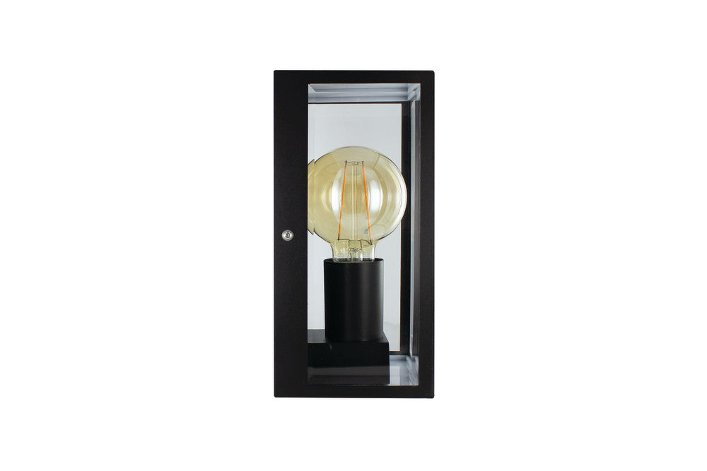 OUTDOOR DECORATIVE WALL LIGHT CONTEMPORARY LANTERN IP44 FOR 1xE27 BLACK (Bulb not included)