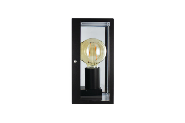 OUTDOOR DECORATIVE WALL LIGHT CONTEMPORARY LANTERN IP44 FOR 1xE27 BLACK (Bulb not included)