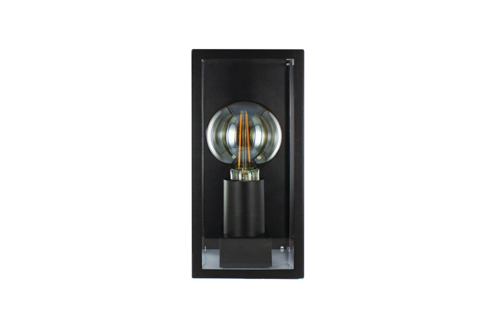 OUTDOOR DECORATIVE WALL LIGHT CONTEMPORARY LANTERN IP44 FOR 1xE27 BLACK (Bulb not included)