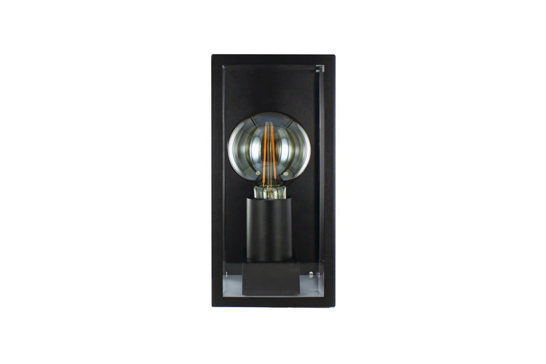OUTDOOR DECORATIVE WALL LIGHT CONTEMPORARY LANTERN IP44 FOR 1xE27 BLACK (Bulb not included)