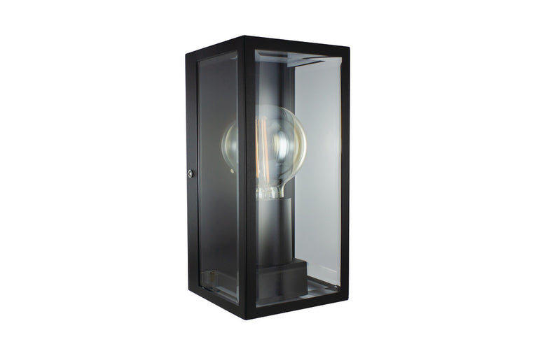 OUTDOOR DECORATIVE WALL LIGHT CONTEMPORARY LANTERN IP44 FOR 1xE27 BLACK (Bulb not included)
