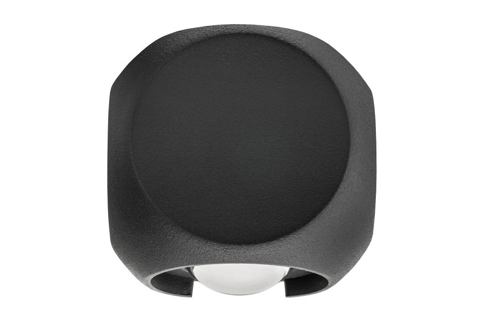 OUTDOOR DECORATIVE WALL LIGHT CROSSCUBE 230LM 4.3W 3000K 2 WAY LIGHT DARK GREY