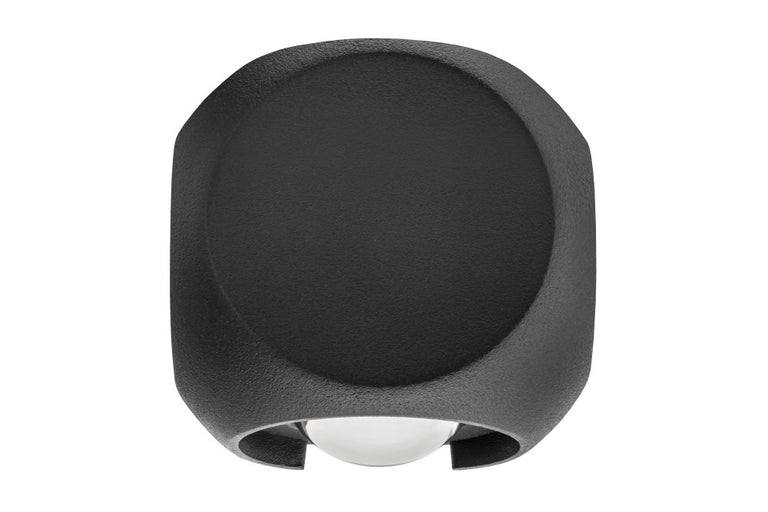 OUTDOOR DECORATIVE WALL LIGHT CROSSCUBE 230LM 4.3W 3000K 2 WAY LIGHT DARK GREY