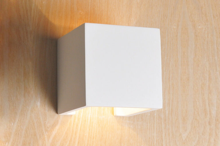 INDOOR DECORATIVE PAINTABLE GYPSUM KOZANI WALL LIGHT IP20 FOR 1 X G9 MAX 40W WHITE