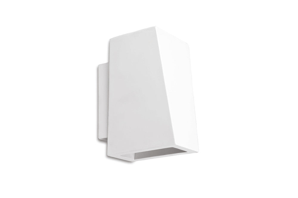 INDOOR DECORATIVE PAINTABLE GYPSUM KASTORIA WALL LIGHT IP20 FOR 1 X G9 MAX 40W WHITE