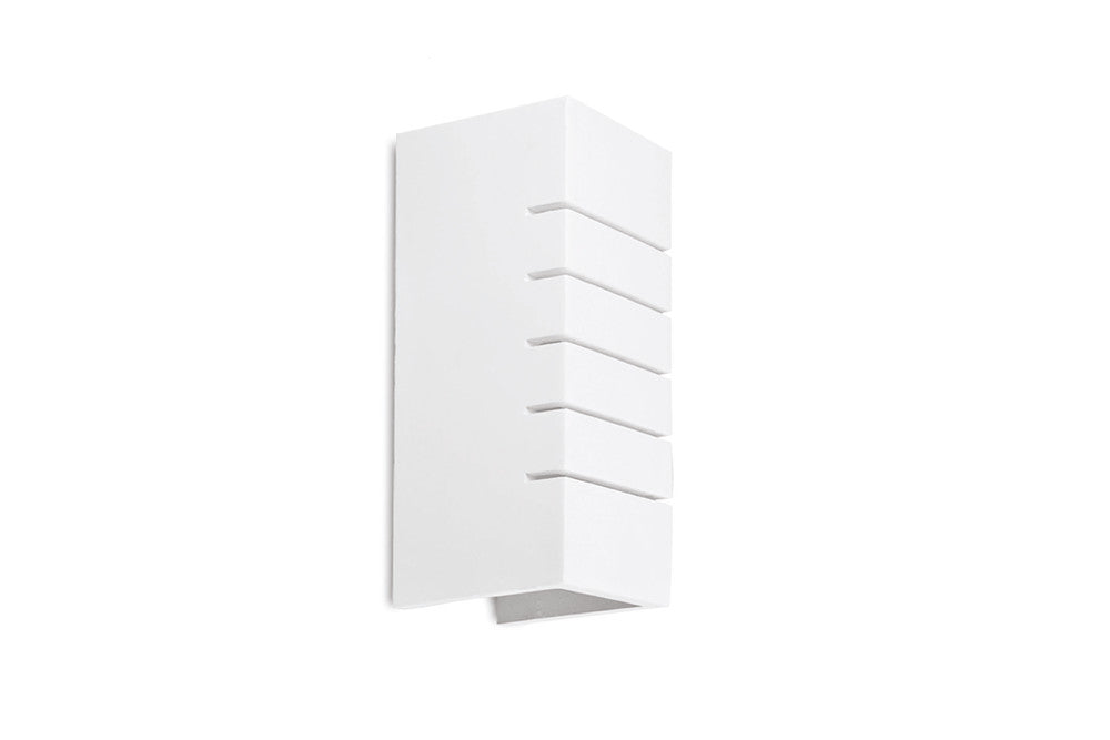 INDOOR DECORATIVE PAINTABLE GYPSUM RAFINA WALL LIGHT IP20 FOR 1 X E14 MAX 40W WHITE